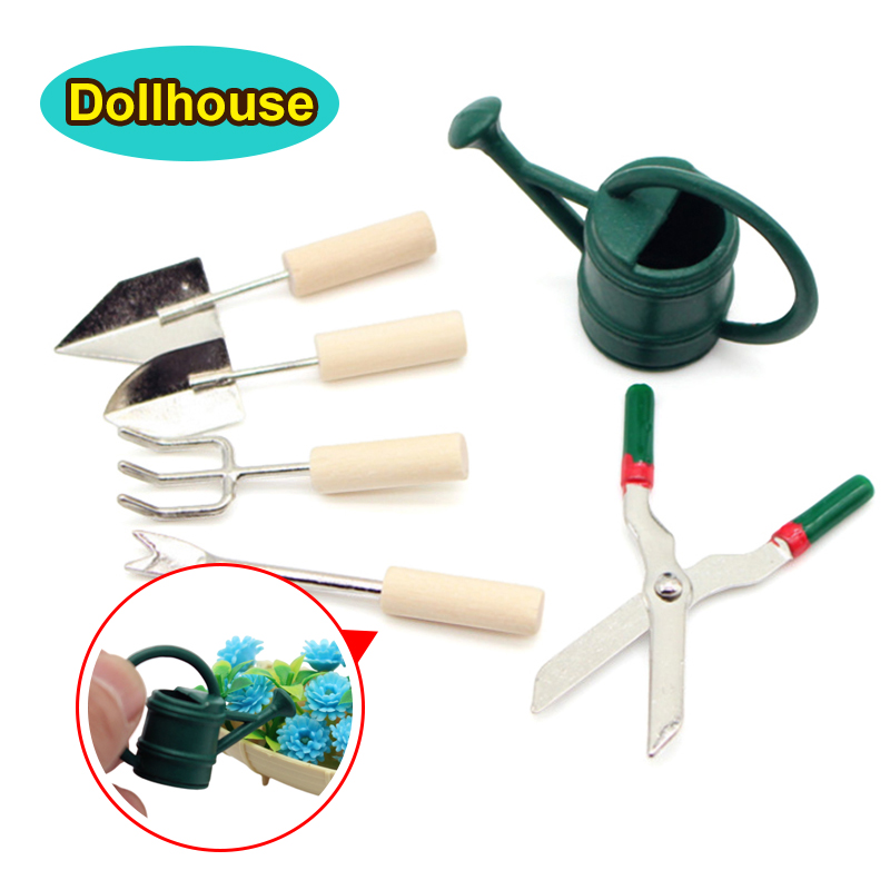 Gardening Tools Of - 1/12 Dollhouse Simulation Watering Can Spade