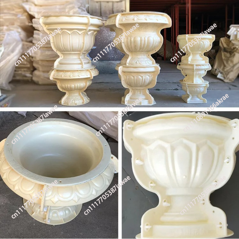 Gardening Tools Diy - Large Round European Pattern Concrete Flower