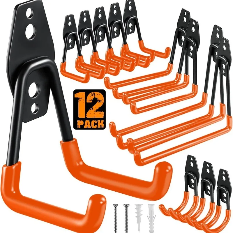 Gardening Tools Range - 12-Piece Set Garage Storage Utility Hooks