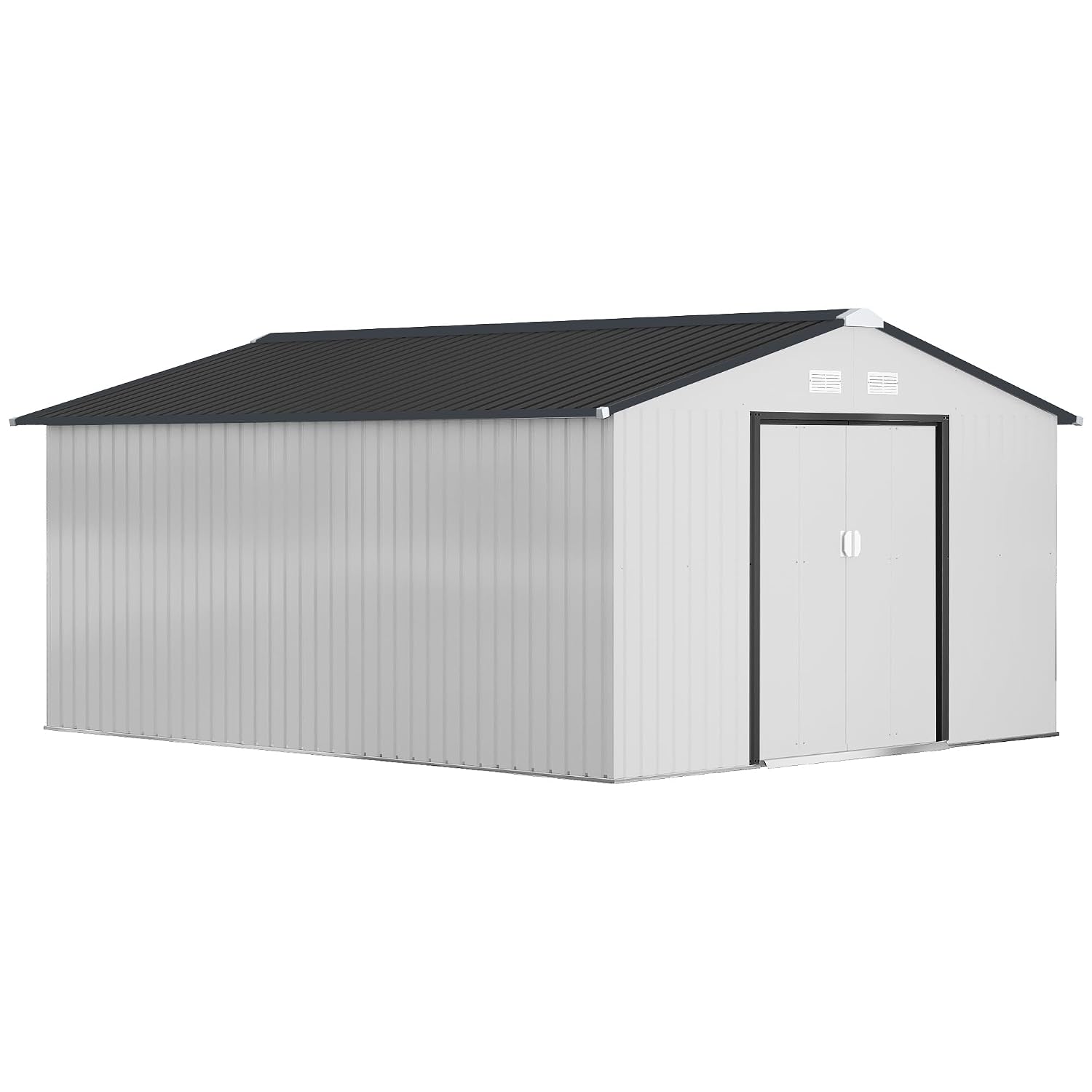 Gardening Tools Of - 11x13ft Outdoor Storage Shed Metal Garden