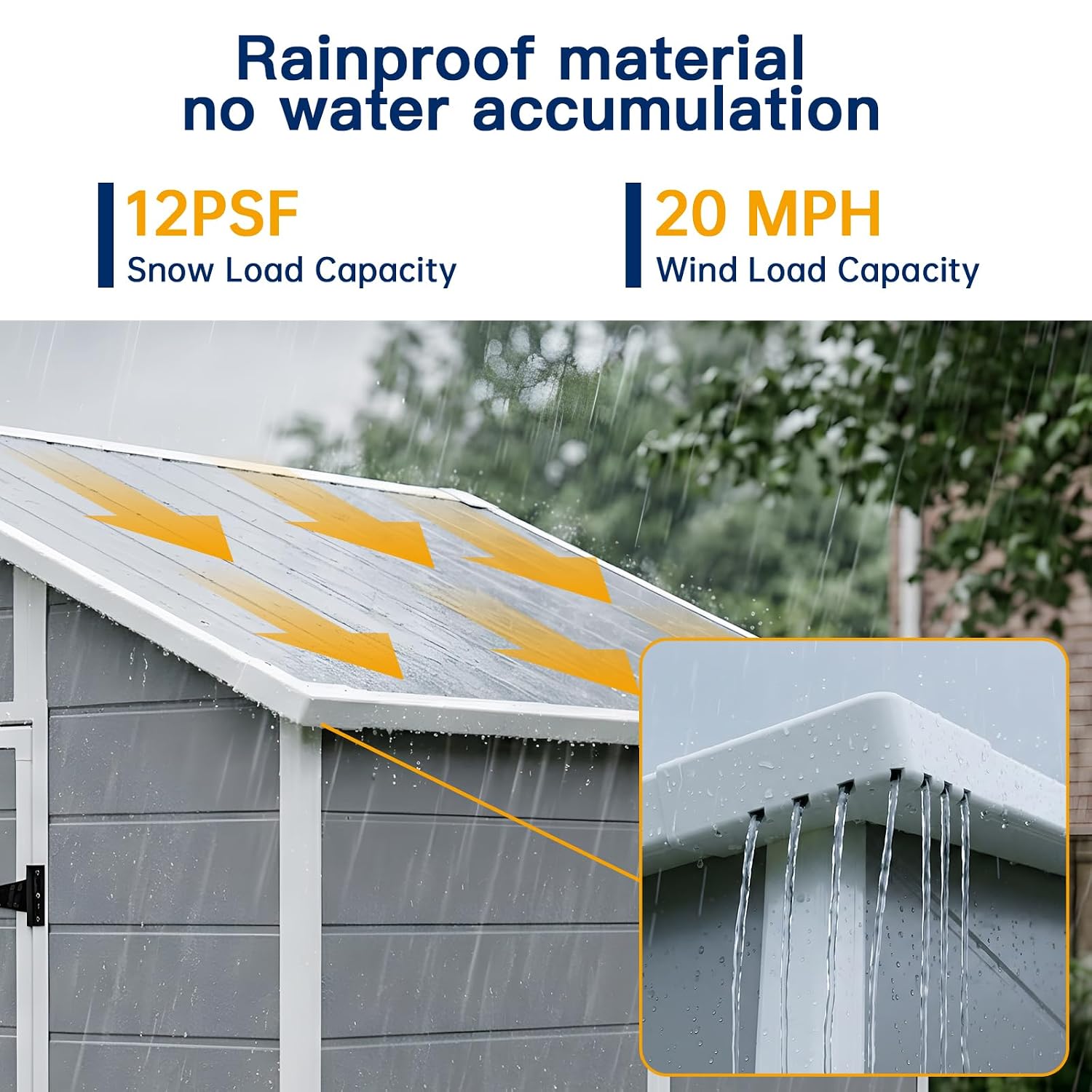 Gardening Tools Of - 8×6 FT Outdoor Storage Shed with
