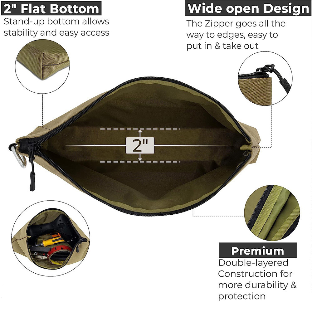 Waterproof Tool Bag Zipper Pou - Gardening Tools Organiser 评论和价格