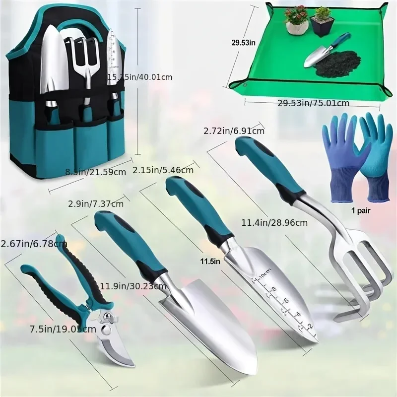 7PCS Garden Hand Tools Set Hea - Gardening Tools Set Gift 评论和价格