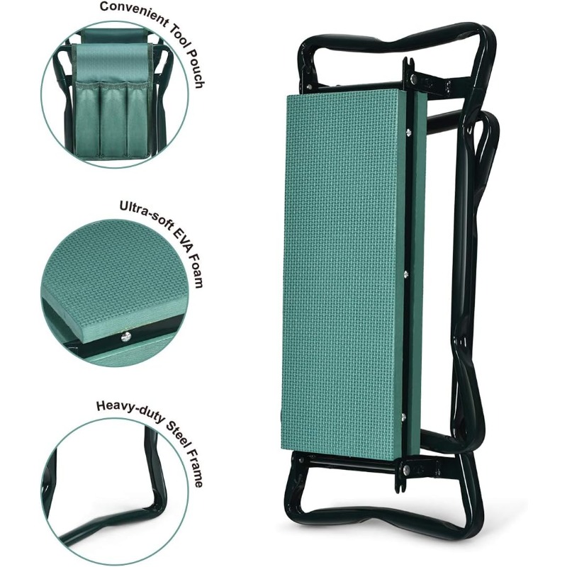 2-in-1 Folding Garden Kneeling - Gardening Tools Kit For Sale 评论和价格