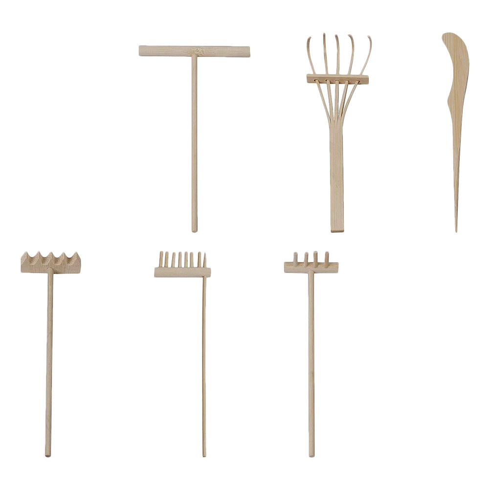 1Set Premium Bamboo Mini Rakes - Gardening Tools Diy 评论和价格
