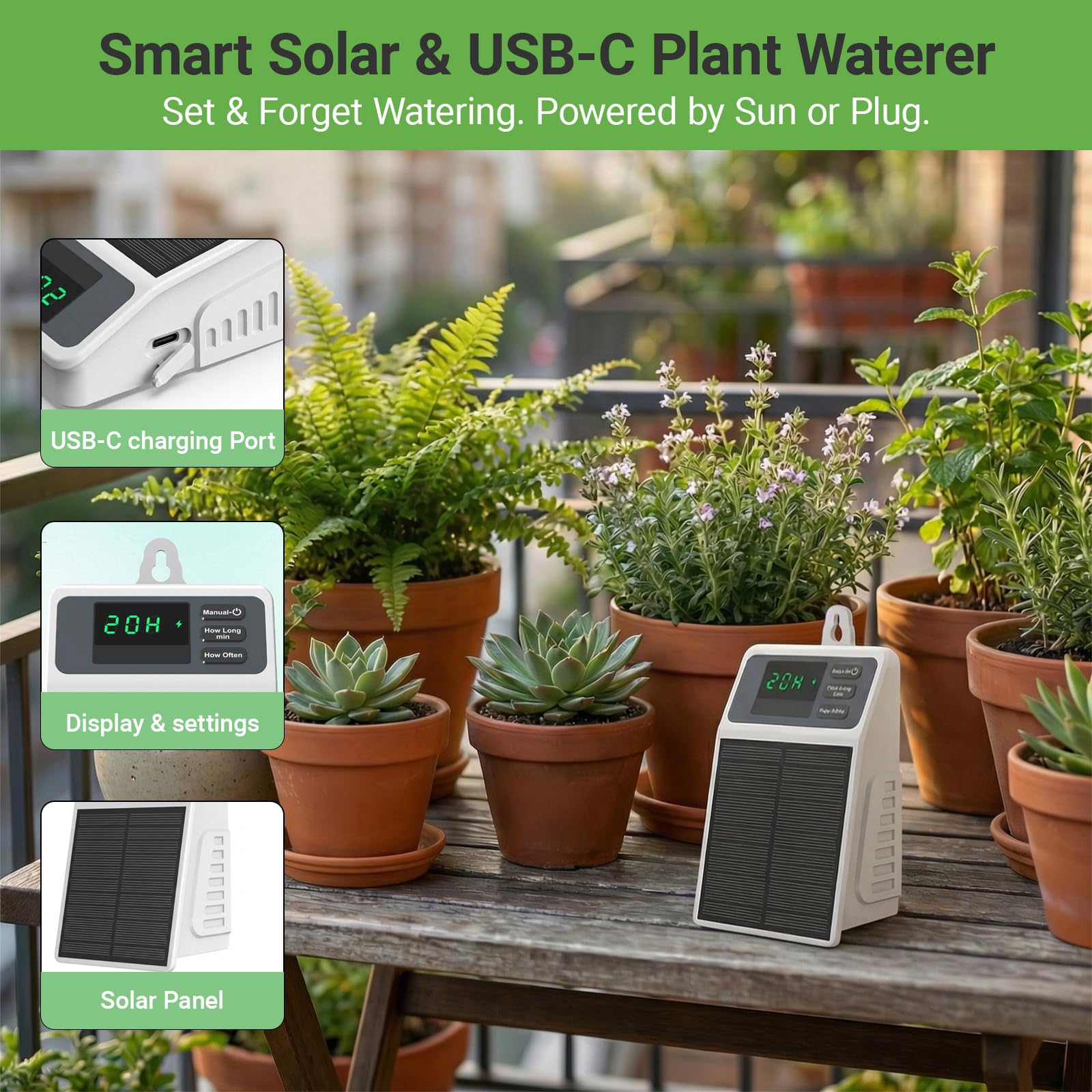 Upgraded Solar Drip Irrigation - Automatic Plant Waterer 评论和价格