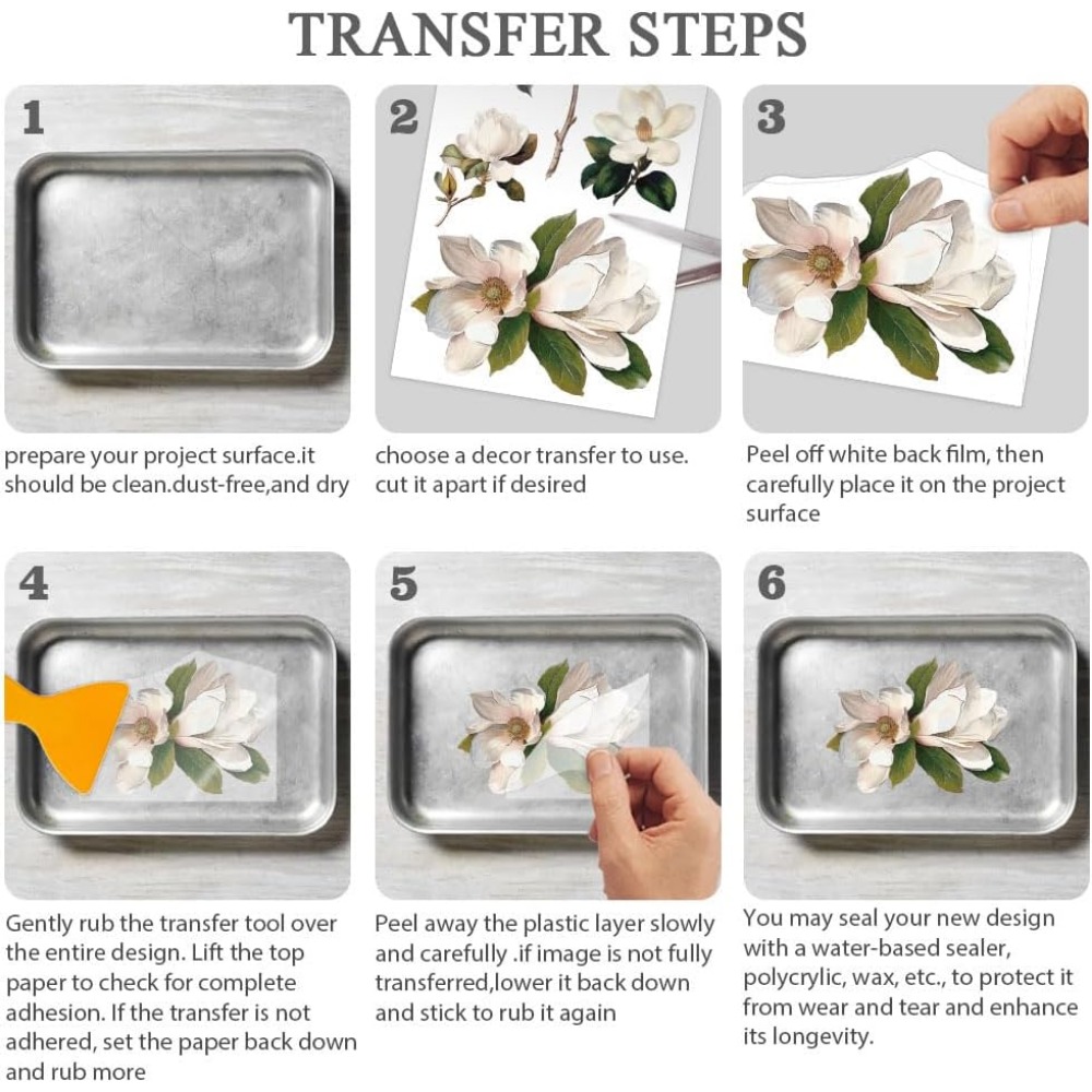 3pcs/Set Watercolor Roses Rub  - Gardening Tools Diy 评论和价格