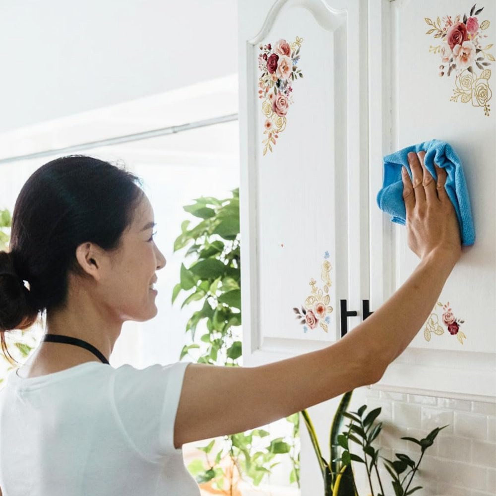 3pcs/Set Watercolor Roses Rub  - Gardening Tools Diy 评论和价格