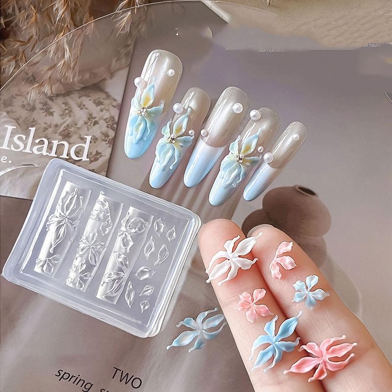 New Flower Nail Art Mold 3D Si - Gardening Tools Diy 评论和价格