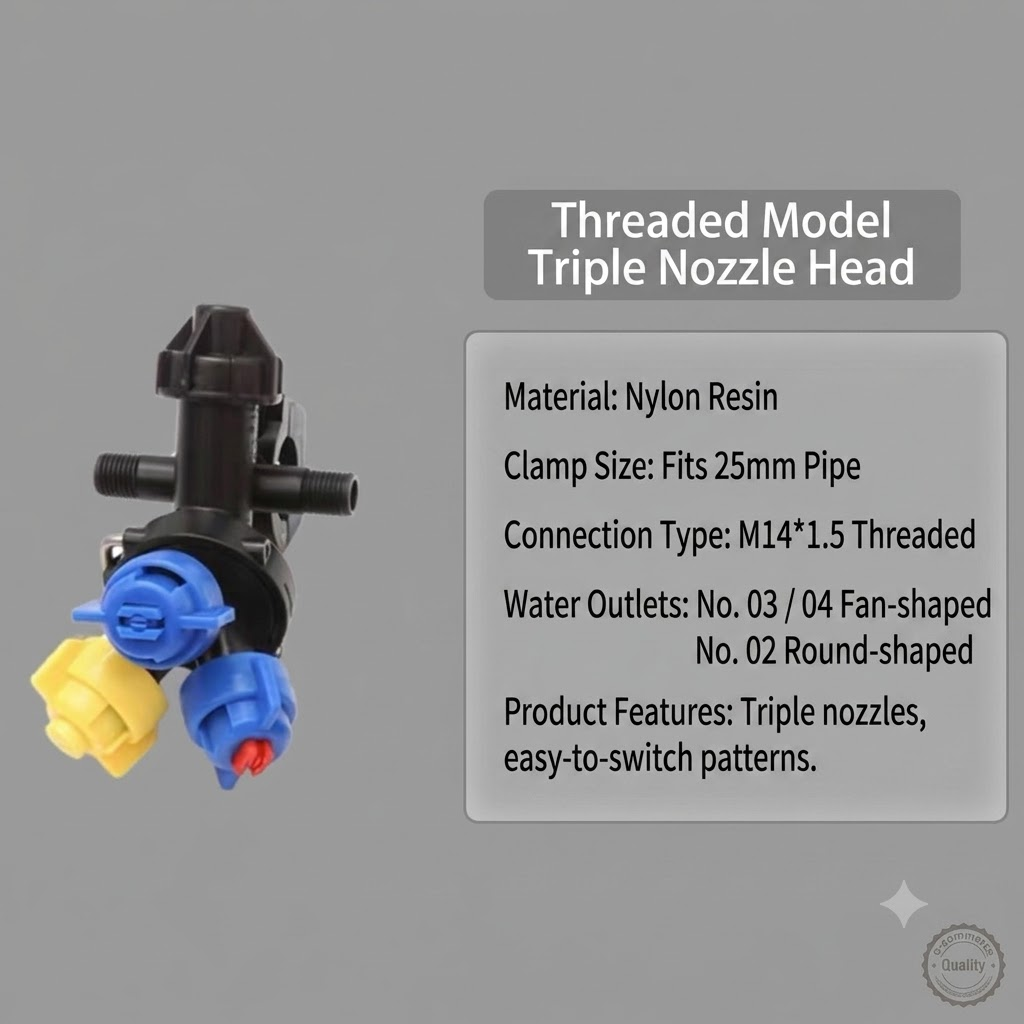 3 Heads Spray Nozzle Mirror Ar - Garden Hose Nozzle 评论和价格