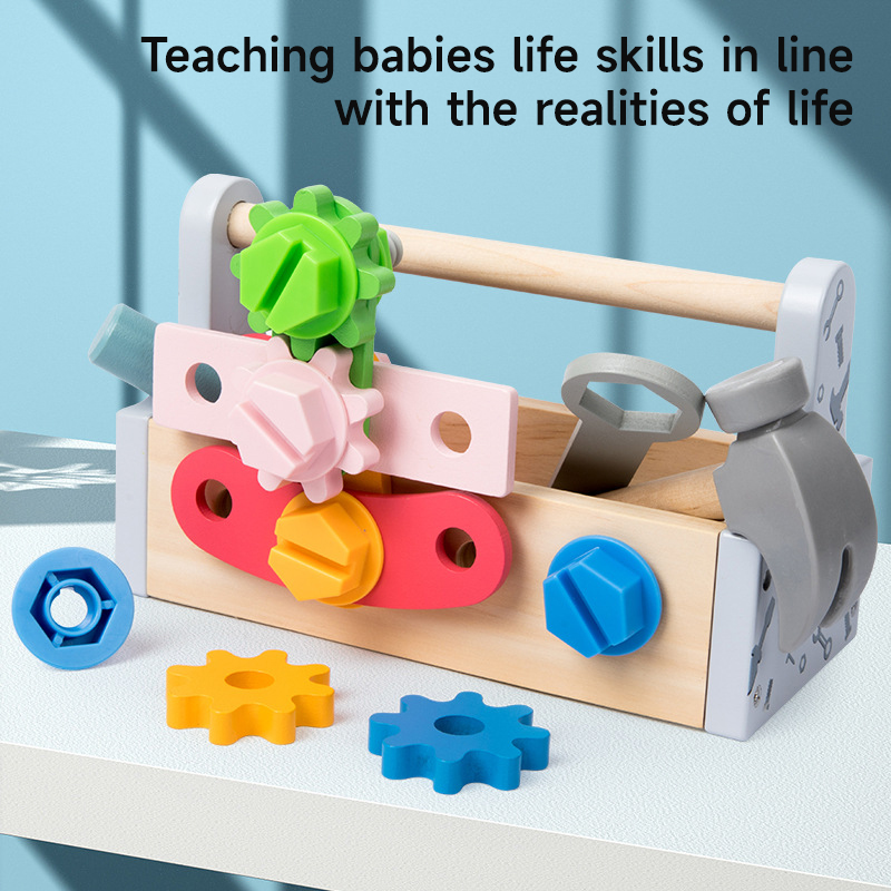 Children Toolbox Wooden Toys D - Gardening Tools Set Gift 评论和价格