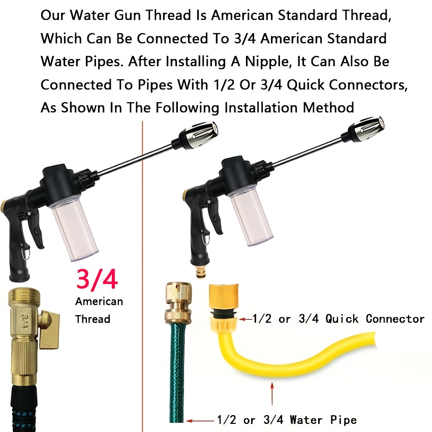 Garden Watering Gun Hose Nozzl - Garden Hose Nozzle 评论和价格