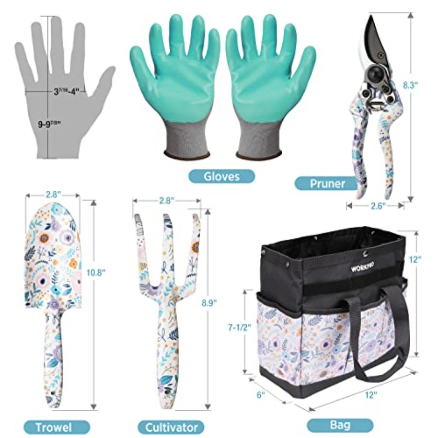 5PCS Garden Tool Set, Aluminum - Gardening Tools Set Gift 评论和价格